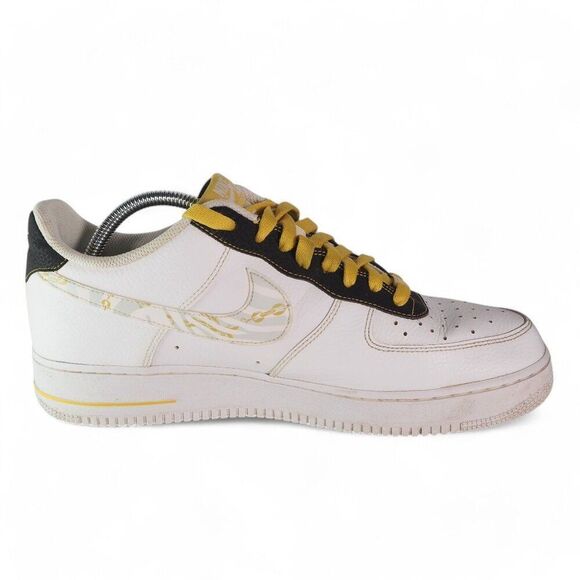 Nike Air Force 1 '07 LV8 'Gold Links Zebra Print' Sneakers DH5284-100 Men's 11.5 - Picture 7 of 13